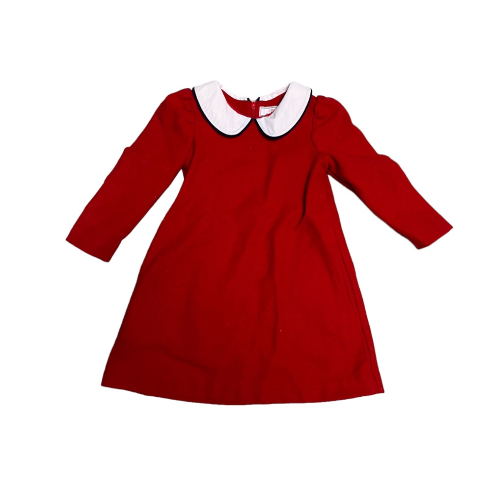CPC Childrenswear Red Wool Blend Dress Coat Peter Pan Collar Girls 4T Holiday